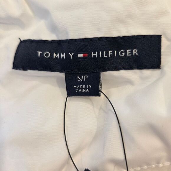 NWT Tommy Hilfiger Women's Puffer Coat White Removable Faux Fir Hood Trim S - Picture 5 of 10